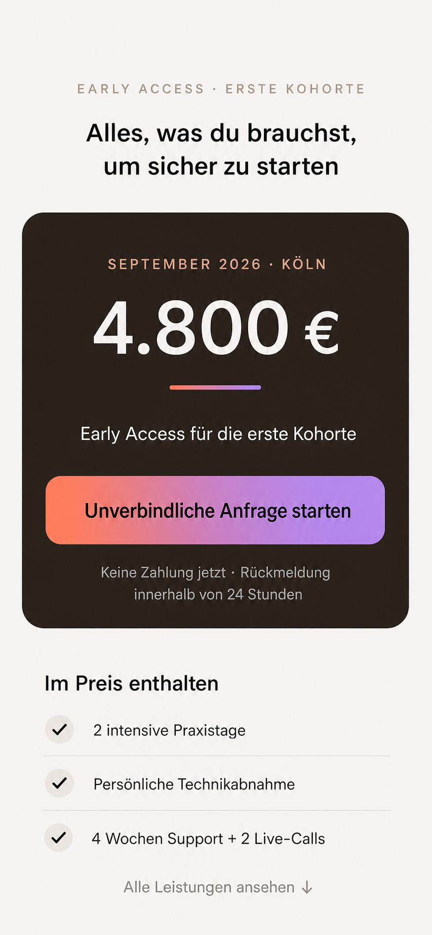 Empfohlenes Mobile-Angebotskonzept